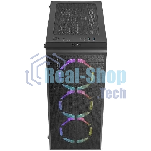 Компьютерный корпус Azza Prime 360E черный без БП ATX 5x120мм 2x140мм 2xUSB 3.0 audio bott PSU