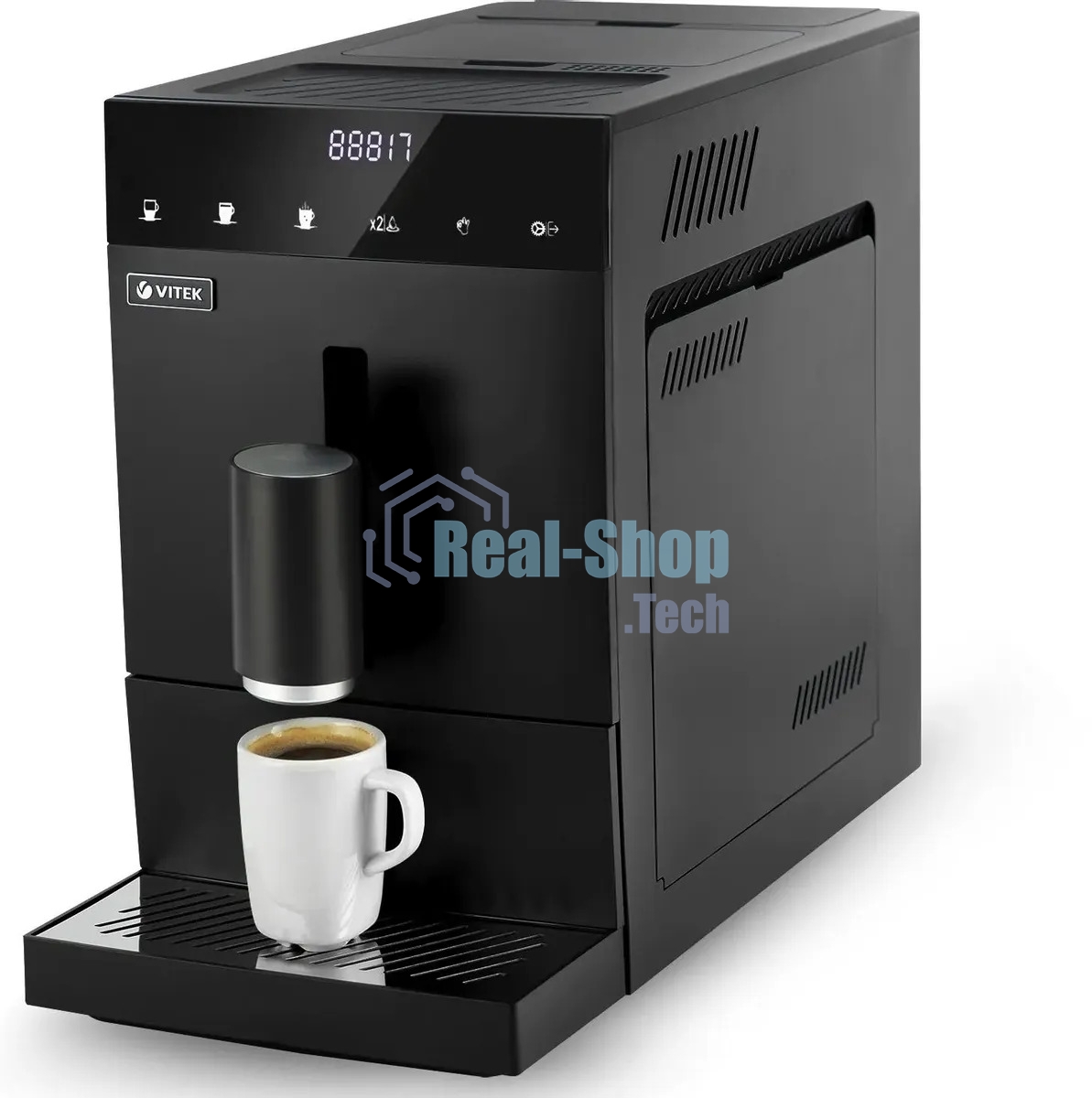 Кофемашина автоматическая Vitek Metropolis VT-8700 черный, зерновой кофе, 1.2 л, 1350 Вт, 20 Бар