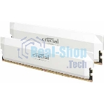 Оперативная память Crucial Pro Gaming by Micron, DDR5, 64GB (2x32GB), 6400 MHz, CL40, с радиатором, белый
