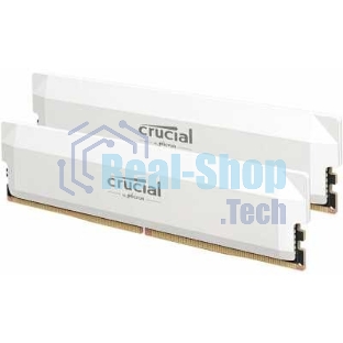 Оперативная память Crucial Pro Gaming by Micron, DDR5, 64GB (2x32GB), 6400 MHz, CL40, с радиатором, белый