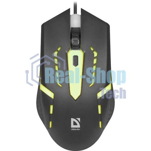 Мышь проводная Defender Hit MB-601 черный, 1200 dpi, USB, кнопки - 4