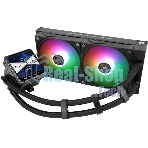 Водяное охлаждение для процессора Thermalright Grand Vision 240 (240mm, LED, Black, ARGB/Fans: 2x120mm, 80.45CFM, 29.4dBA, 2150RPM/Pump height 72.5mm, 6400RPM, Rad thickness 27mm/S: 1700, 1200, 1851, 115X, 2011, 2066, AM5, AM4)