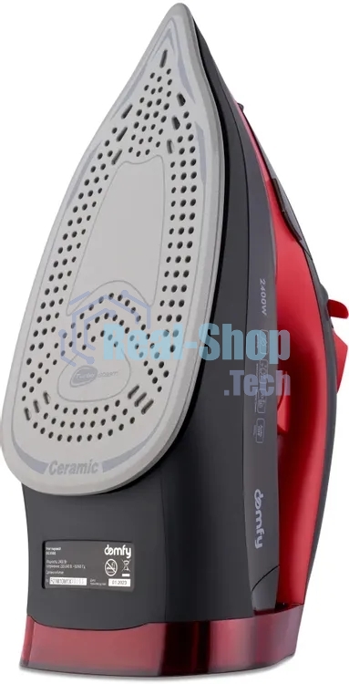 Утюг Domfy DSC-EI502 черный/красный, 2400 Вт, 160 г/мин, 400 мл