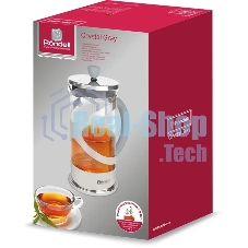 Френч-пресс Rondell Crystal Grey RDS-840, 1 л, стальной