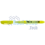Текстовыделитель Buro Base, скошенный пишущий наконечник, 1-4мм, желтый, коробка