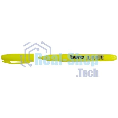 Текстовыделитель Buro Base, скошенный пишущий наконечник, 1-4мм, желтый, коробка