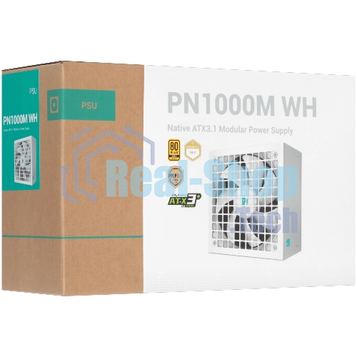 Блок питания Deepcool/GAMERSTORM PN1000M WH (ATX 3.1, 1000W, Full Cable Management, PWM 135мм fan, Active PFC, 80+ GOLD, Active PFC + Full Bridge SRC LLC + DC/DC,Gen5 PCIe, белый) RET