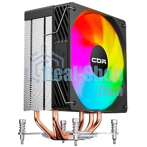 Кулер для процессора CBR CBR-CC-3190-RGB-PWM Al+Cu, 3 heat pipes, Socket 775/1366/1155/1156/1150/1151/1200/1700/AM2/АМ2+/АМ3/AM3+/FM1/FM2/AM4/AM5, TDP 190W, 120mm Fan, 2300RPM, HB, RGB, PWM, 36db