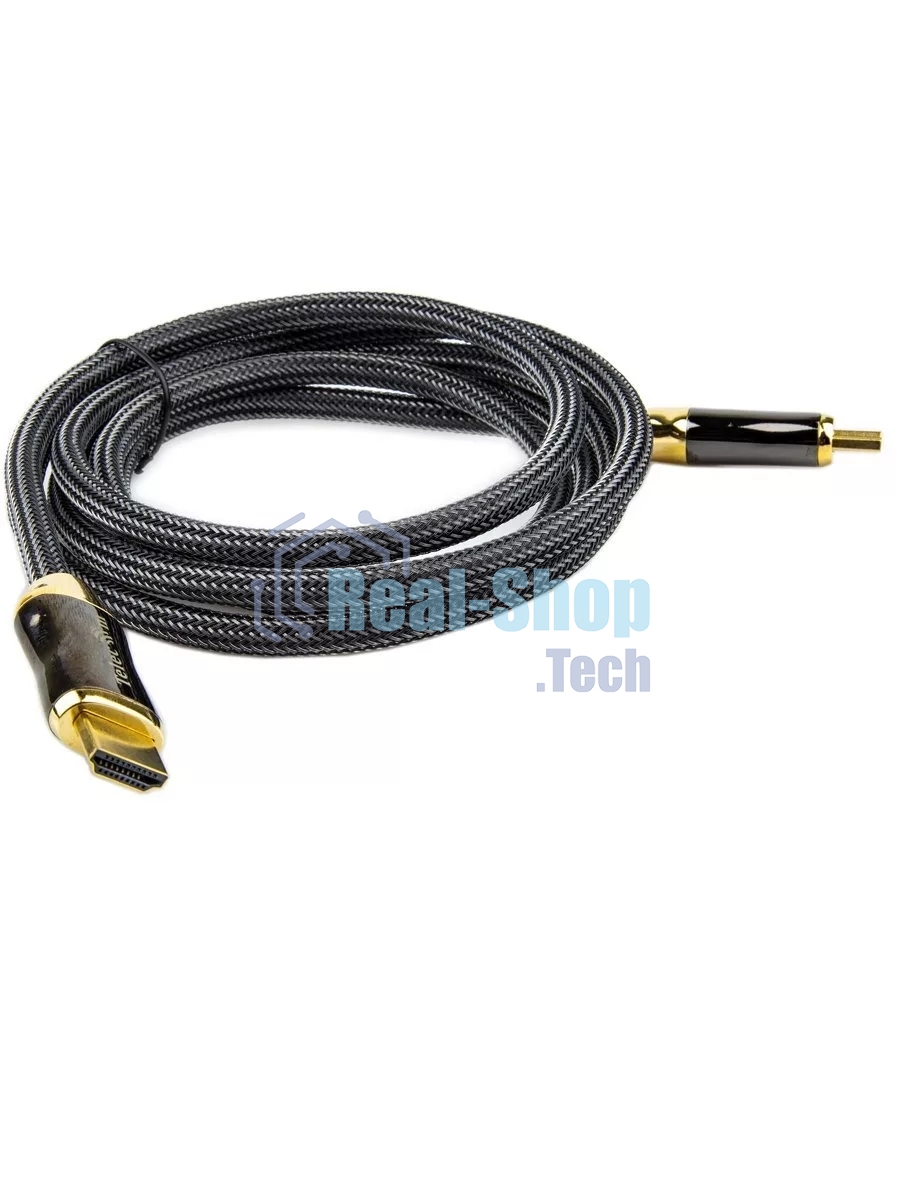 Кабель HDMI 19M/M,ver. 2.1, 8K@60 Hz 2m метал разъемы, нейлоновая оплетка Telecom TCG300-2M
