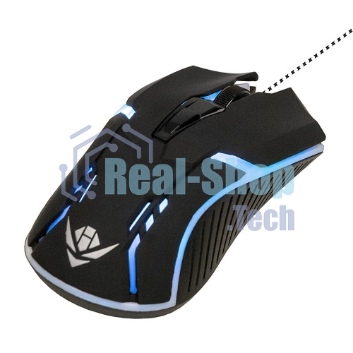 Комплект клавиатура+мышь Nakatomi KMG-2305U проводной, USB, 1600 DPI, черный