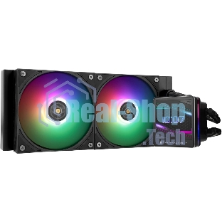 Водяное охлаждение для процессора Thermalright Grand Vision 240 (240mm, LED, Black, ARGB/Fans: 2x120mm, 80.45CFM, 29.4dBA, 2150RPM/Pump height 72.5mm, 6400RPM, Rad thickness 27mm/S: 1700, 1200, 1851, 115X, 2011, 2066, AM5, AM4)