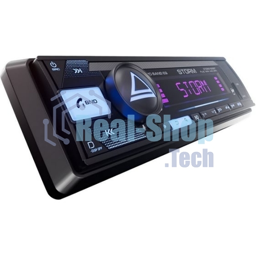 Автомагнитола AURA STORM-525BT, 1 DIN, Bluetooth, USB Type-A, AUX, пульт ДУ