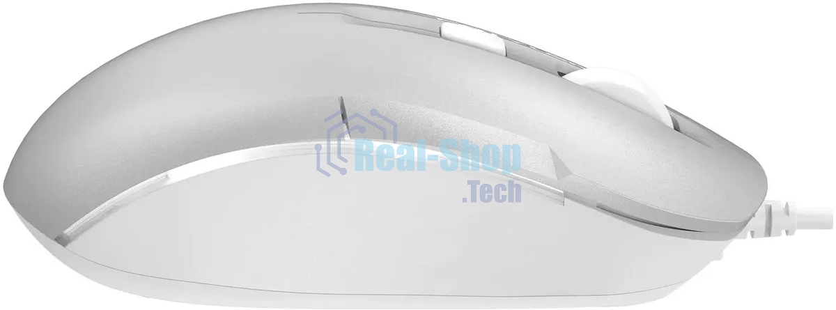 Мышь проводная A4Tech Fstyler FM26 серебристый/белый, 1600 dpi, USB, кнопки - 4