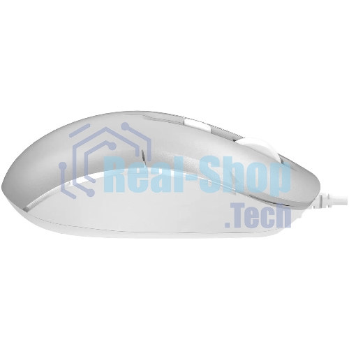 Мышь проводная A4Tech Fstyler FM26 серебристый/белый, 1600 dpi, USB, кнопки - 4