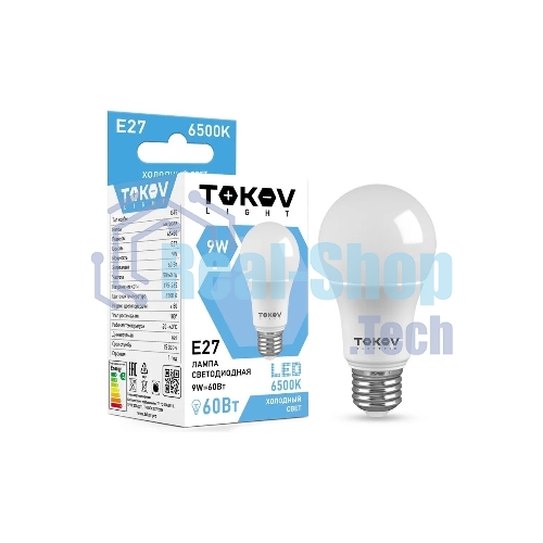Лампа светодиодная TOKOV ELECTRIC 9 Вт G45 6500К Е27 176-264В