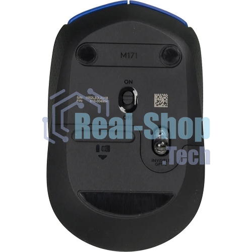 Мышь беспроводная Logitech M171 синий, 1000 dpi, радиоканал, USB, кнопки - 3