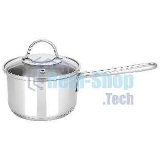 Ковш APPETITE SH05253 pretty 1,5 лиз нерж. стали. Объем 1,5л, размеры: 16х7,5 см, стекл. крышка, прутковая ручка,подар.коробка
