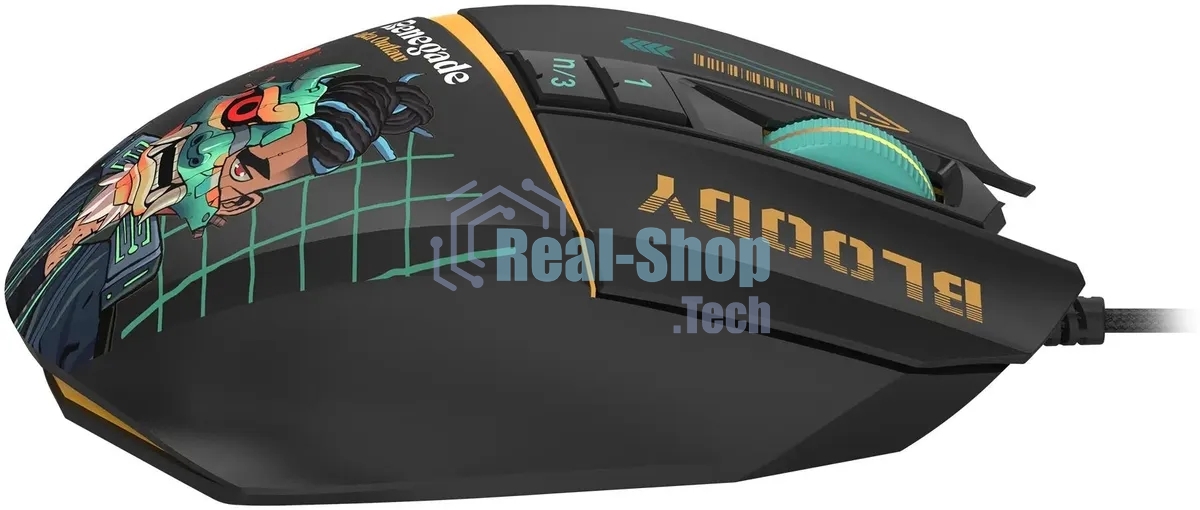 Мышь проводная A4Tech Bloody W63 Max Renegade черный, 12000 dpi, USB, кнопки - 7