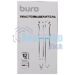 Текстовыделитель Buro Base, скошенный пишущий наконечник, 1-4мм, желтый, коробка