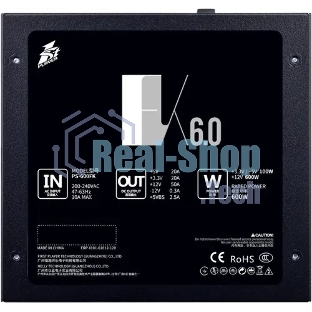Блок питания 1STPLAYER FK PS-600FK, 600Вт, 120мм, черный