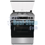 Плита комбинированная Gorenje GKS6C72XF серебристый, конфорок 4 газовых, духовка 71 л, 60 см x 85 см x 60 см