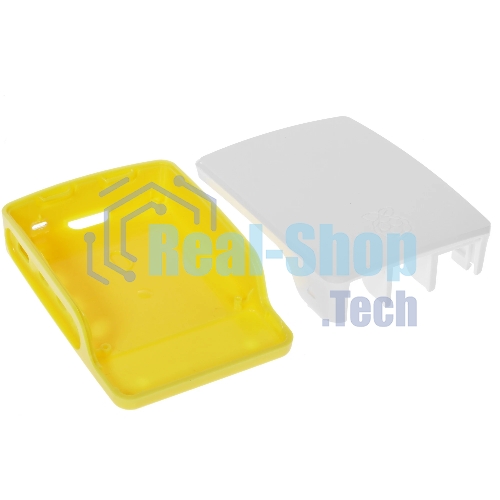 Корпус Qumo ABS Plastic, Raspberry Pi 4, белый/желтый