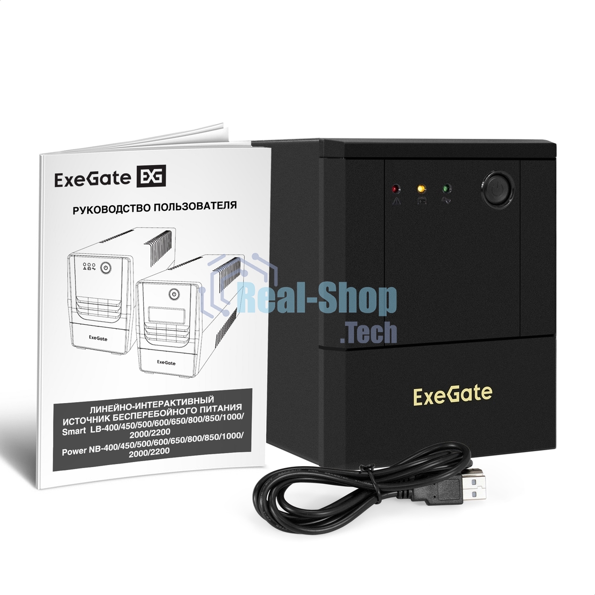 Источник бесперебойного питания ExeGate Power NB-2200.LED.AVR.8C13 (2200VA/1300W, LED, AVR, 8*C13, батарея 12V 9Ah - 2 шт., металлический корпус, Black)