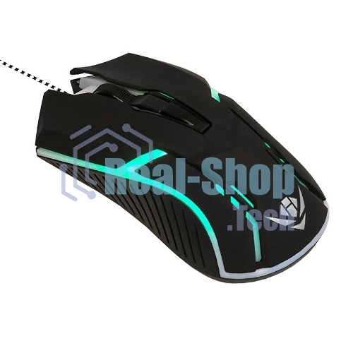 Комплект клавиатура+мышь Nakatomi KMG-2305U проводной, USB, 1600 DPI, черный