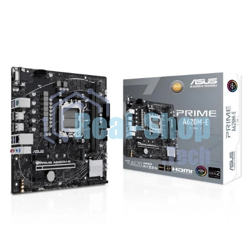 Материнская плата ASUS PRIME A620M-E-CSM, AM5, AMD A620, 2xDDR5, 4xSATA, 1xM.2, 1xPCI-E 4.0 x16, 1xPCI-E x1, 1xDisplayPort, 1xHDMI, 1xVGA, 1x 1Gb LAN, 4xUSB-A 3.2 Gen 1, 4xUSB-A 2.0, 3x3.5 мм, 7.1, Micro-ATX