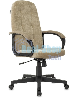 Кресло руководителя Бюрократ CH 002 Fabric Light-21 песочный, крестов. пластик