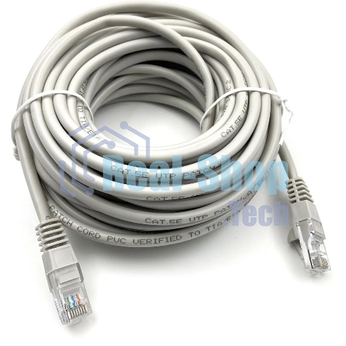 Патч-корд Buro UTP-5E-10M-G-LSZH UTP серый cat.5e RJ-45 (m)-RJ-45 (m) 10м