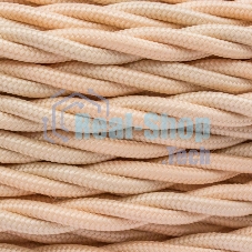 Провод ретро Bironi B1-435-719-50 3х2.5 матовый песочное золото (уп. 50 м)