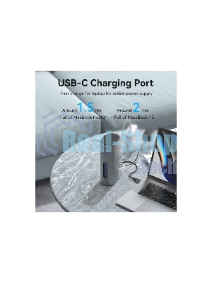 Док-станция Vention TPJH0-EU, USB Type-C, HDMI/VGA/USB/RJ45/SD/3.5мм/PD/DC, USB Type-C