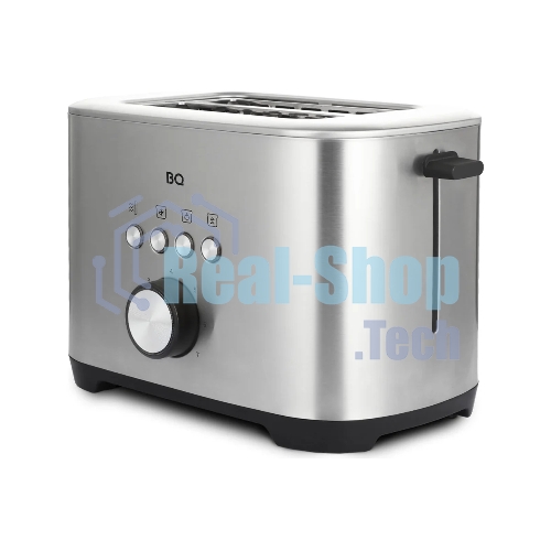 Тостер BQ T1010 чёрный/нержавеющая сталь, 800 Вт, 2 слота