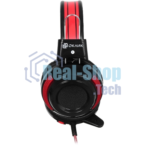 Проводные наушники Oklick HS-G300 черный/красный, полноразмерные, Jack 3.5 мм