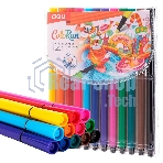 Фломастеры Deli EC157-12 12 цветов, пакет с европодвесом