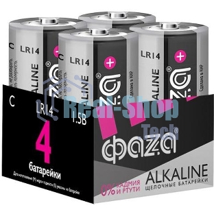 Элемент питания алкалиновый C/LR14 1.5В Alkaline Pack-4 (уп.4шт) ФАZА 5033160