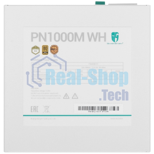 Блок питания Deepcool/GAMERSTORM PN1000M WH (ATX 3.1, 1000W, Full Cable Management, PWM 135мм fan, Active PFC, 80+ GOLD, Active PFC + Full Bridge SRC LLC + DC/DC,Gen5 PCIe, белый) RET