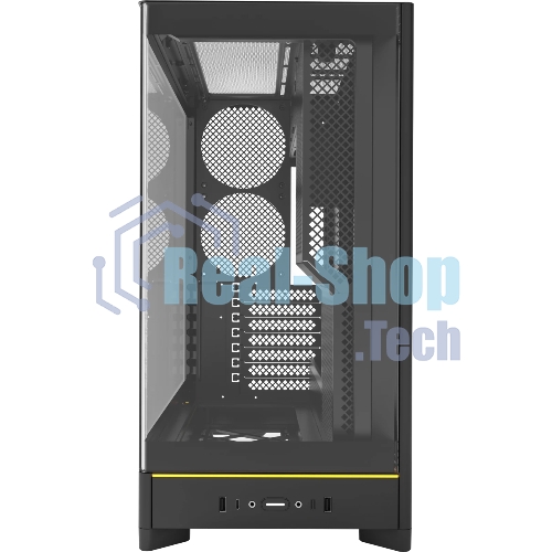 Компьютерный корпус Montech HS02 черный без БП ATX 4x140мм 2xUSB 3.0 1xUSB3.1 audio bott PSU