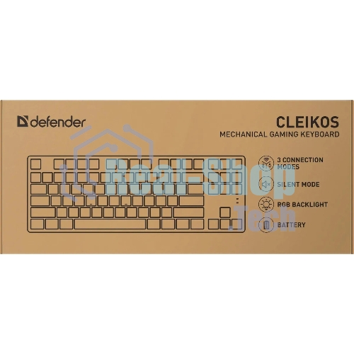 Клавиатура Defender Cleikos GK-135 гибридная, USB Type-C, Bluetooth, радиоканал, чёрный