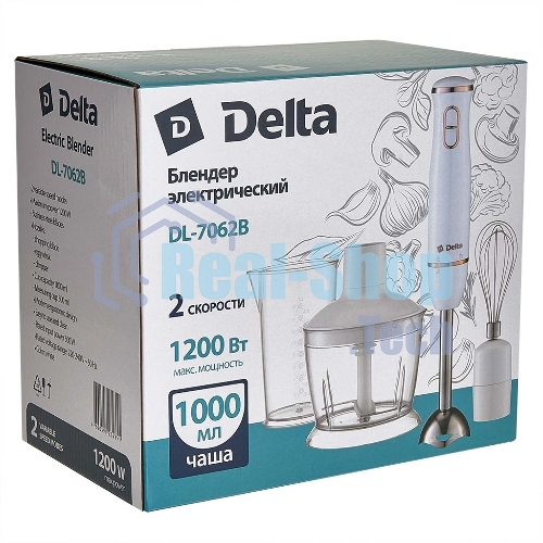 Блендер Delta DL-7062B белый 1,2кВт