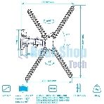 Кронштейн для телевизора Kromax CORBEL-6 черный, 22