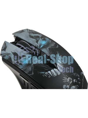 Мышь беспроводная A4Tech Bloody R80 Plus Skull черный, 5000 dpi, радиоканал, USB, кнопки - 8