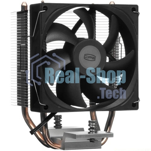 Кулер для процессора PCCooler R200 S115X/1200/1700/AM4/AM5 (TDP 110W, 90мм Non LED Fan, 2 тепловые трубки 6мм, 2200RPM, 28,3dBa)