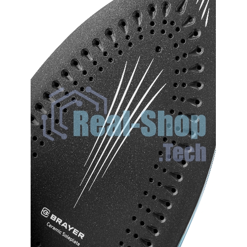 Утюг BRAYER BR4019 голубой/черный, 2400 Вт, 25 г/мин, 140 г/мин, 320 мл
