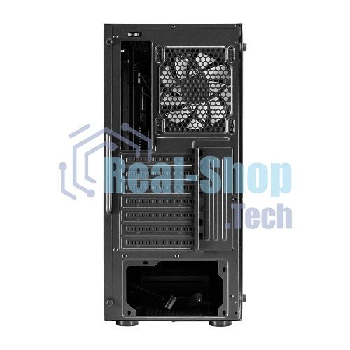 Компьютерный корпус Miditower ExeGate EVO-9211-700NPX (ATX, БП 700NPX с вент. 12см, с окном, 2хUSB+1хUSB3.0, HD аудио, черный, 1 вент. с RGb подсветкой)