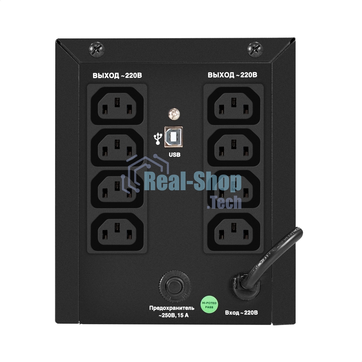 Источник бесперебойного питания ExeGate Power NB-2200.LED.AVR.8C13 (2200VA/1300W, LED, AVR, 8*C13, батарея 12V 9Ah - 2 шт., металлический корпус, Black)