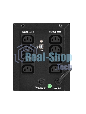 Источник бесперебойного питания ExeGate Power NB-2200.LED.AVR.8C13 (2200VA/1300W, LED, AVR, 8*C13, батарея 12V 9Ah - 2 шт., металлический корпус, Black)