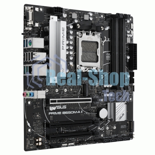 Материнская плата ASUS PRIME B650M-A II-CSM, AM5, AMD B650, 4xDDR5, 4xSATA, 2xM.2, 1xPCI-E 4.0 x16, 1x 2.5Gb LAN, 2xUSB-A 3.2 Gen 1, 2xUSB-A 3.2 Gen 2, 4xUSB 2.0, 1xDisplayPort, 1xHDMI, 1xVGA, 3x3.5 мм, 7.1, Micro-ATX