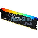 Оперативная память Kingston Fury Beast, DDR4, 8GB (1x8GB), 3200MHz, CL16, DIMM, с радиатором, RGB, черный